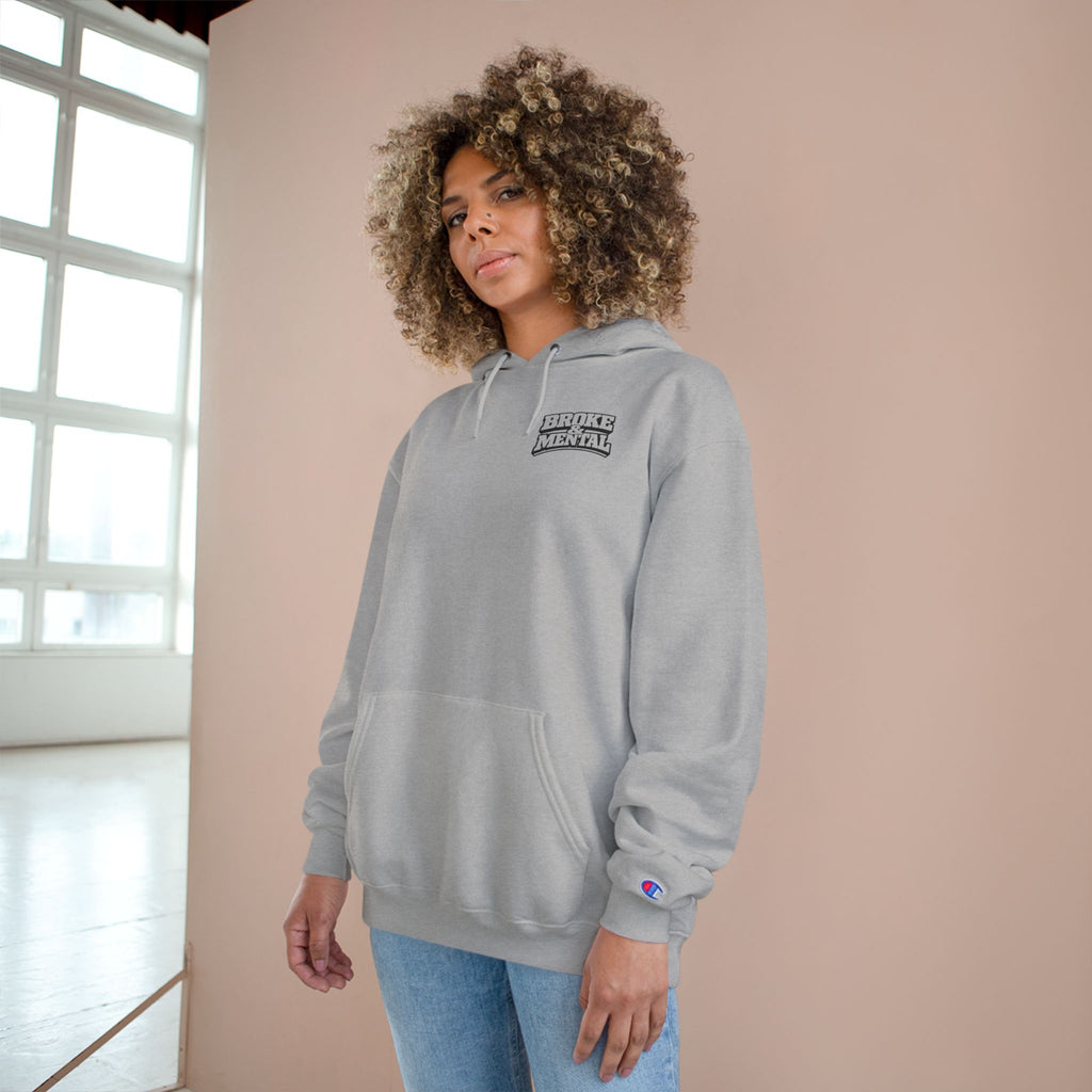 Broke and Mental Hoodie – Brain & Broken Heart Logo Pullover