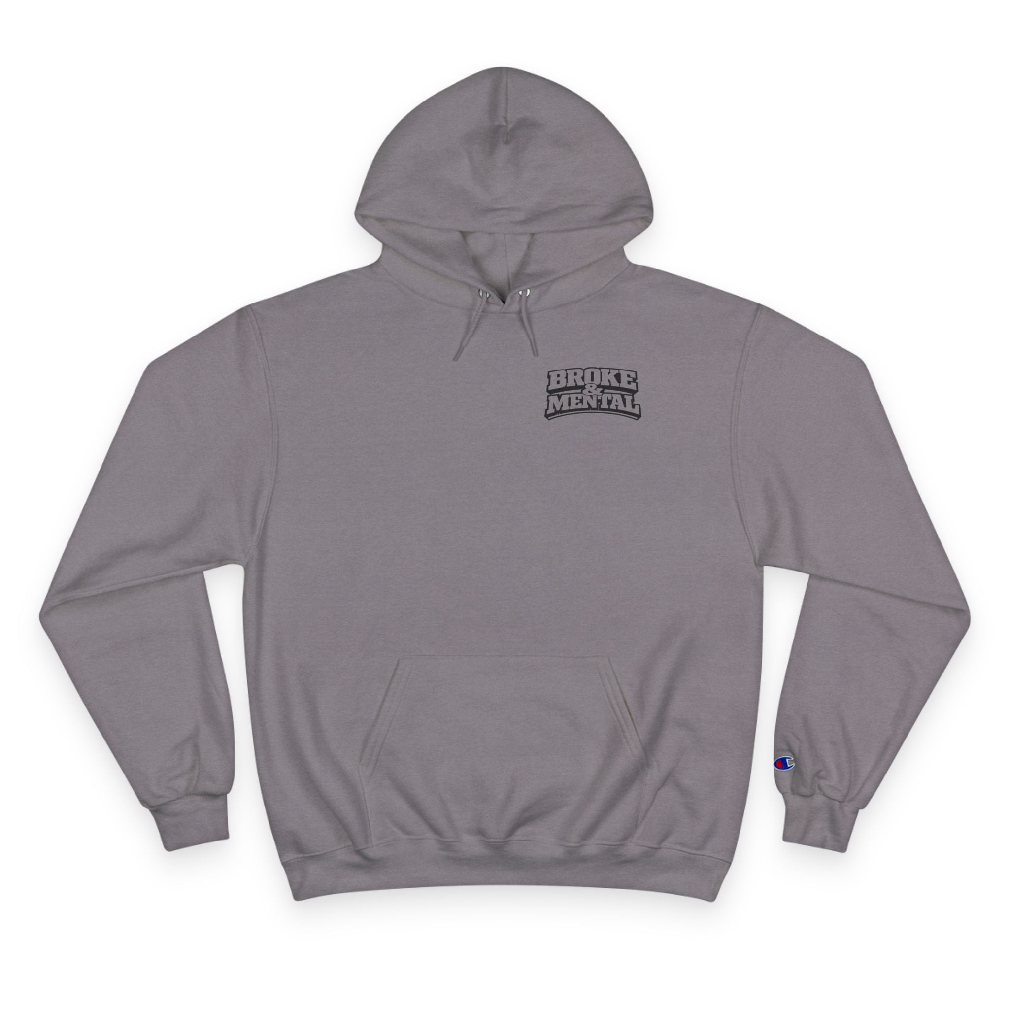 Broke and Mental Hoodie – Brain & Broken Heart Logo Pullover