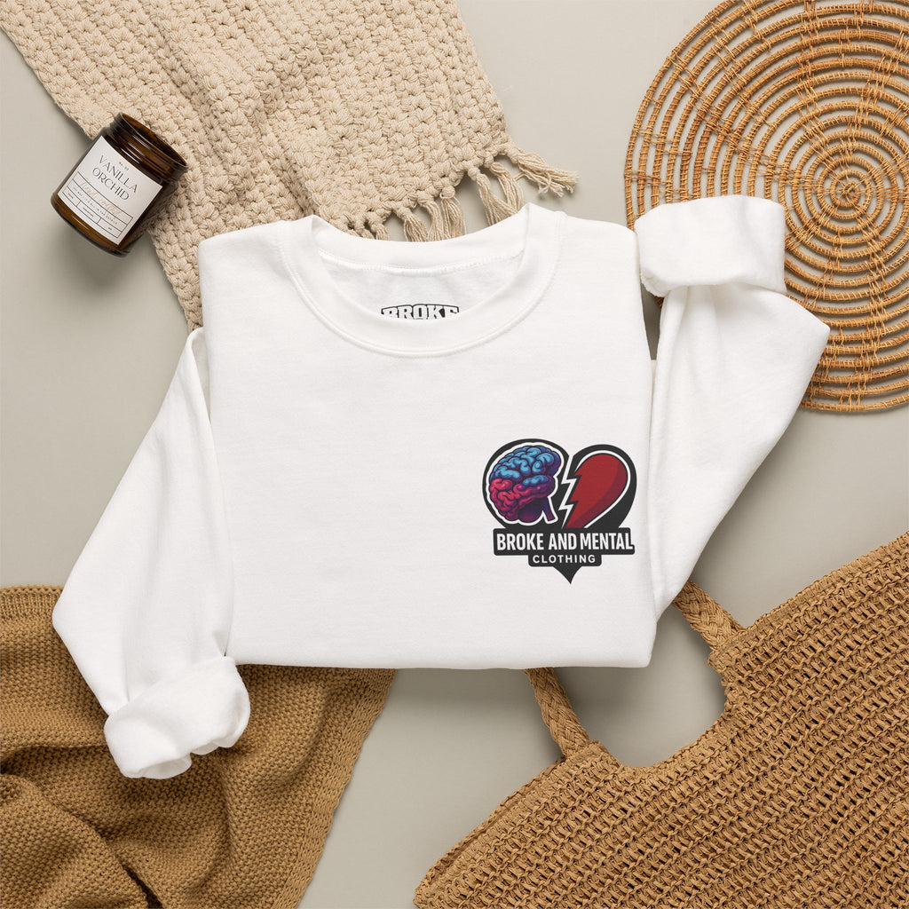 Heartbreak & Healing Crewneck Sweatshirt — Broken Heart Graphic Pullover
