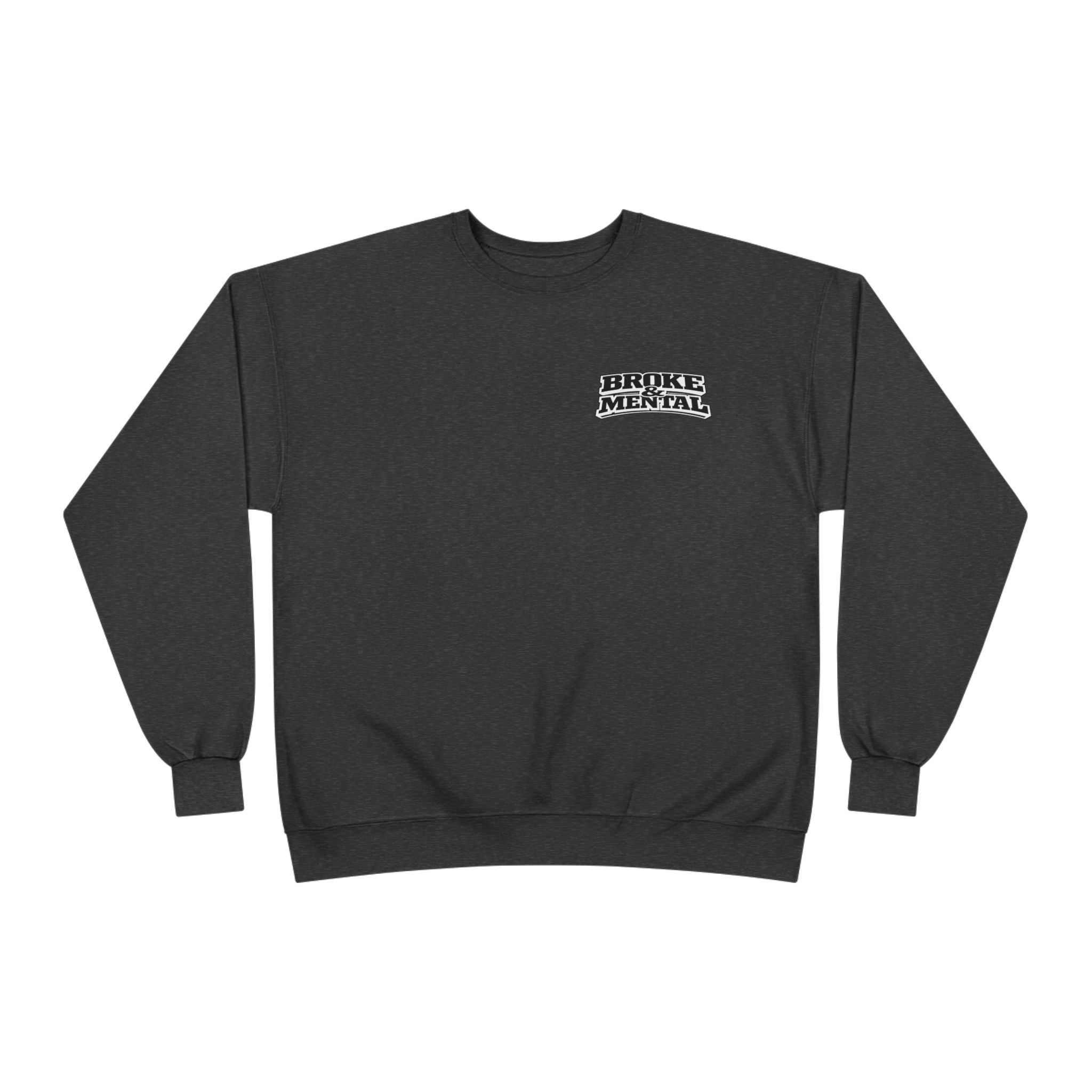 Broke & Mental Heart Logo Sweatshirt — Split Brain & Heart Graphic Crewneck