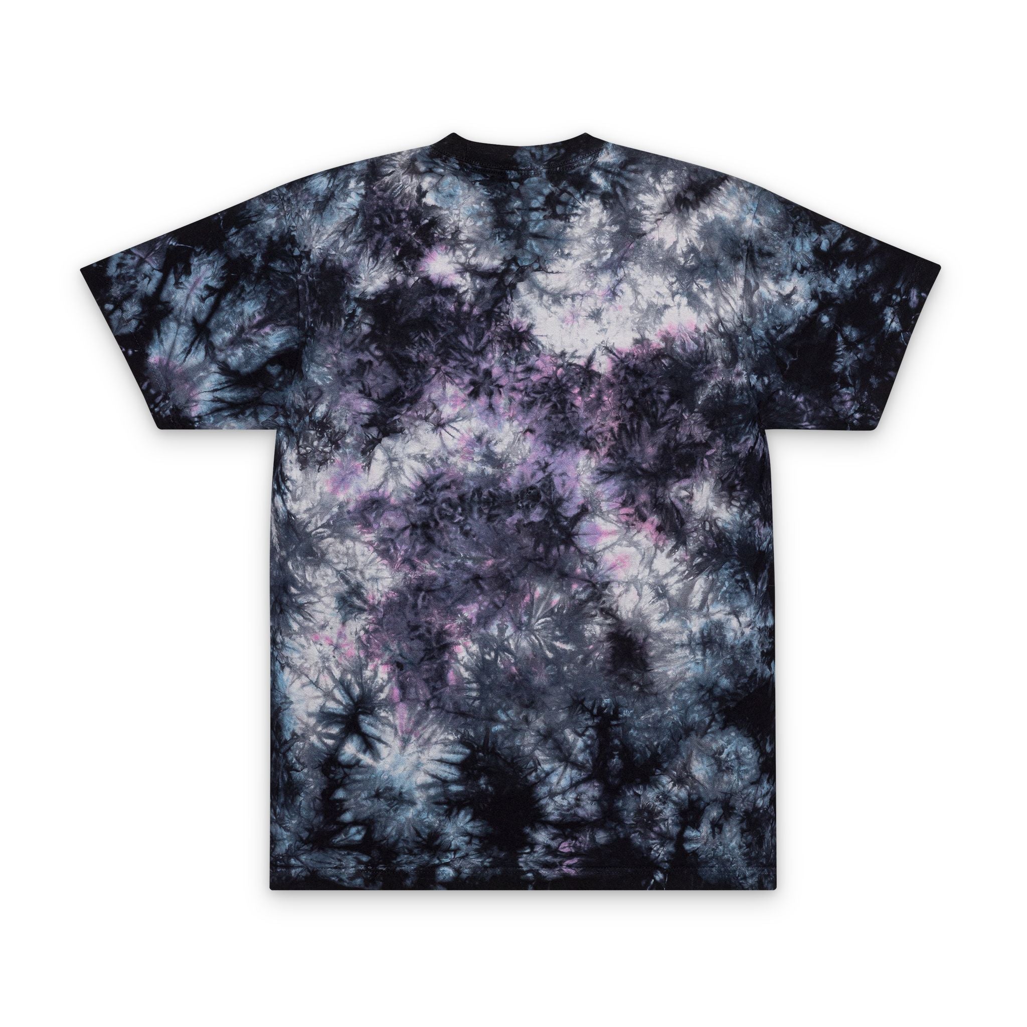 Tie-Dye Embroidered T-Shirt – Black Cloud Oversized Tee