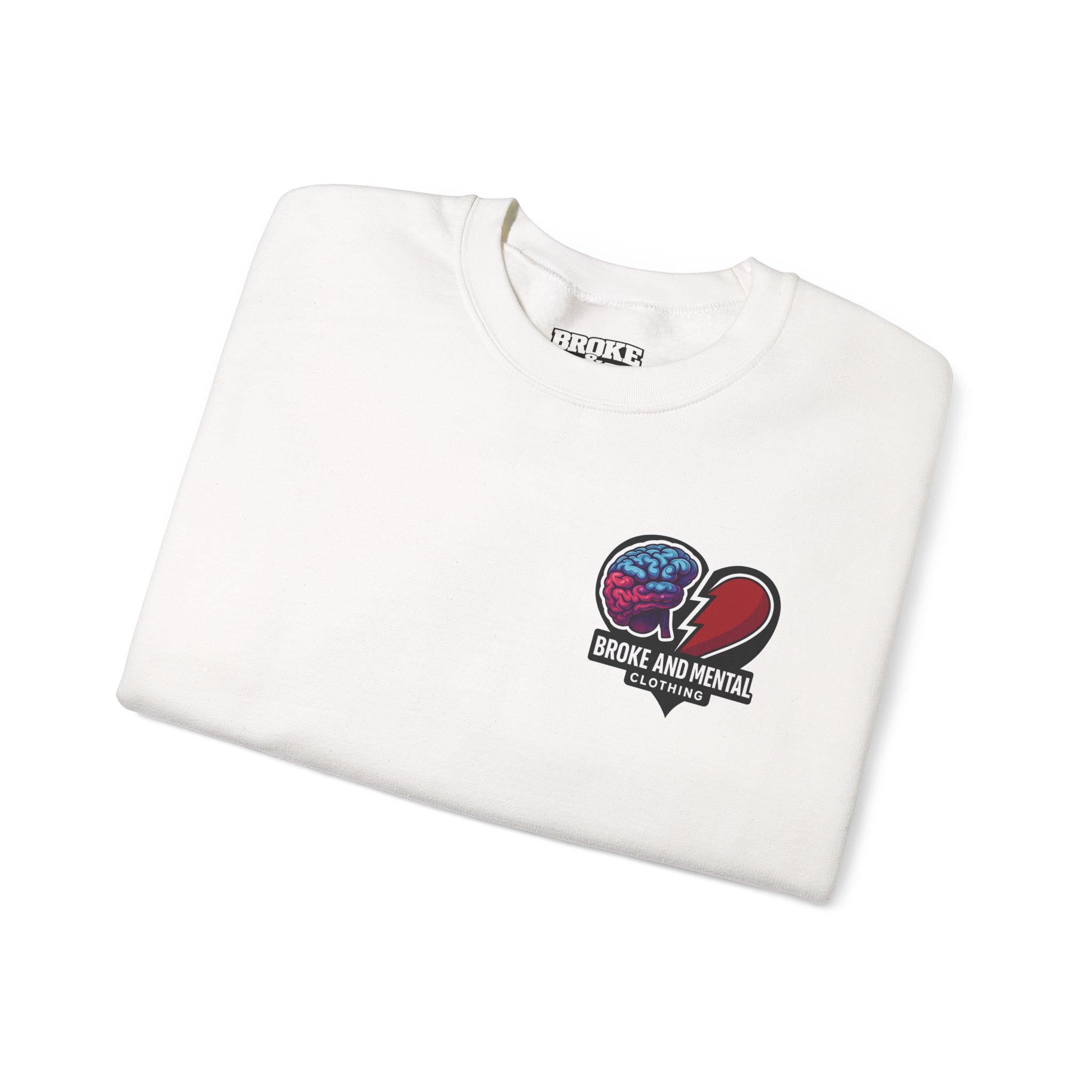 Heartbreak & Healing Crewneck Sweatshirt — Broken Heart Graphic Pullover