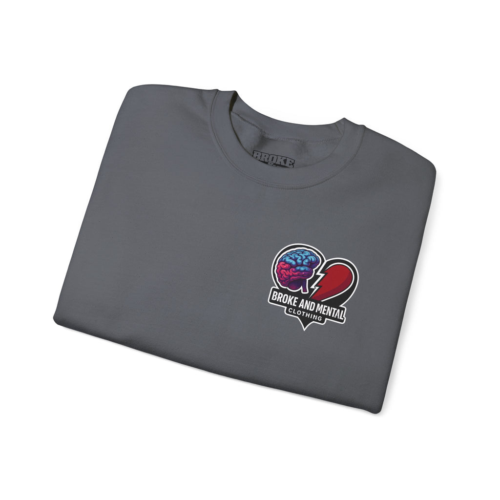 Heartbreak & Healing Crewneck Sweatshirt — Broken Heart Graphic Pullover