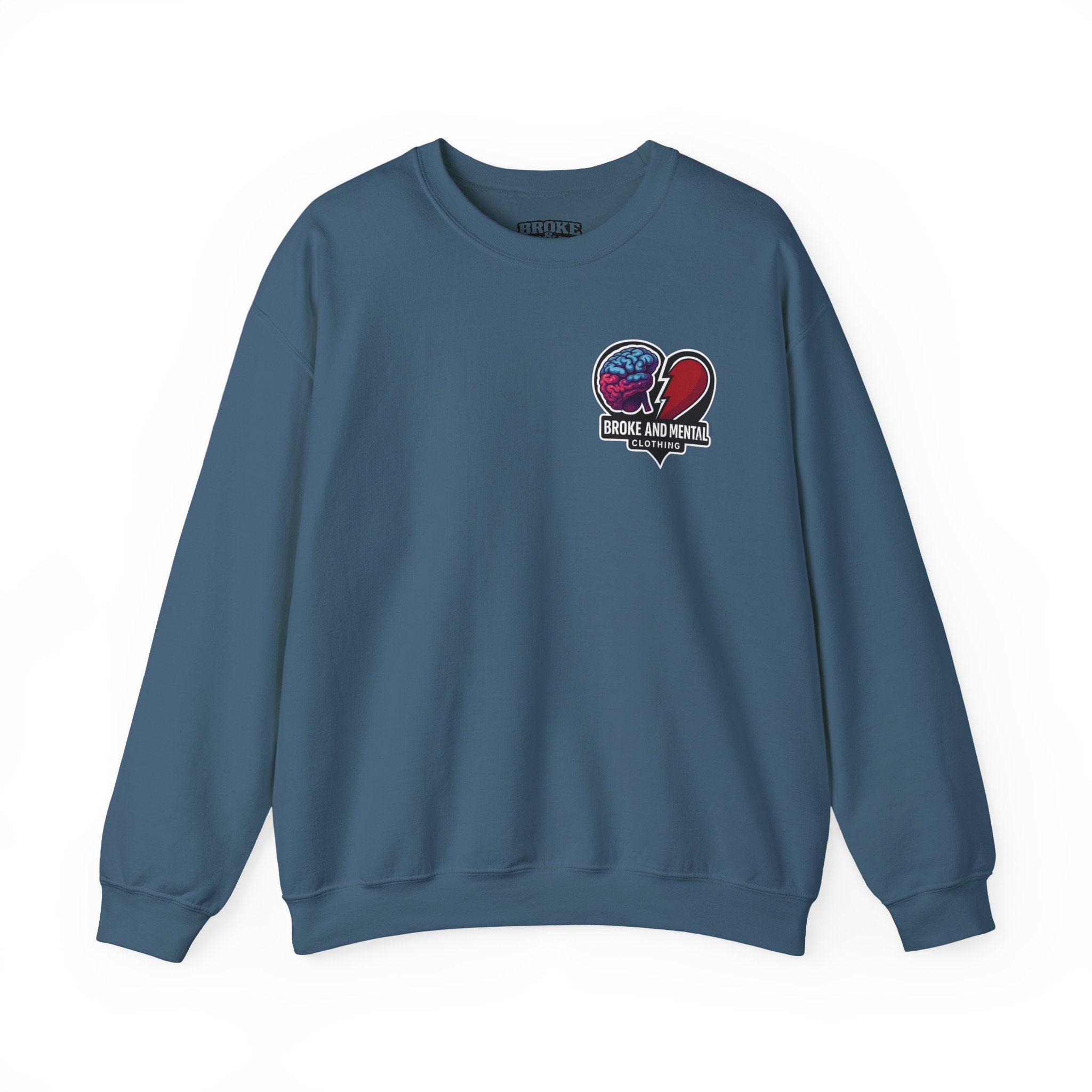 Heartbreak & Healing Crewneck Sweatshirt — Broken Heart Graphic Pullover