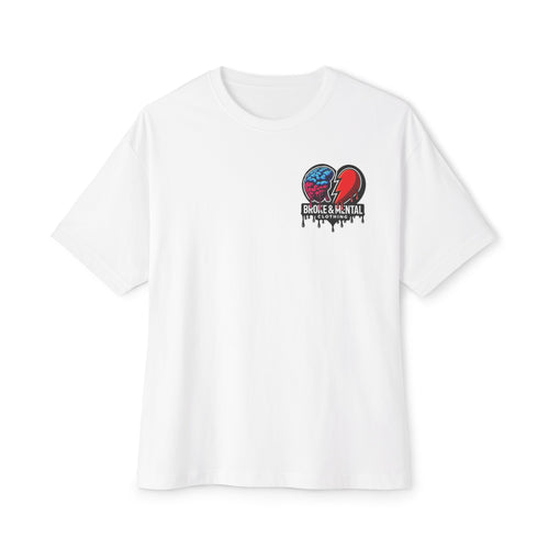 Broke & Mental Graphic Tee — Dripping Brain & Broken Heart Streetwear