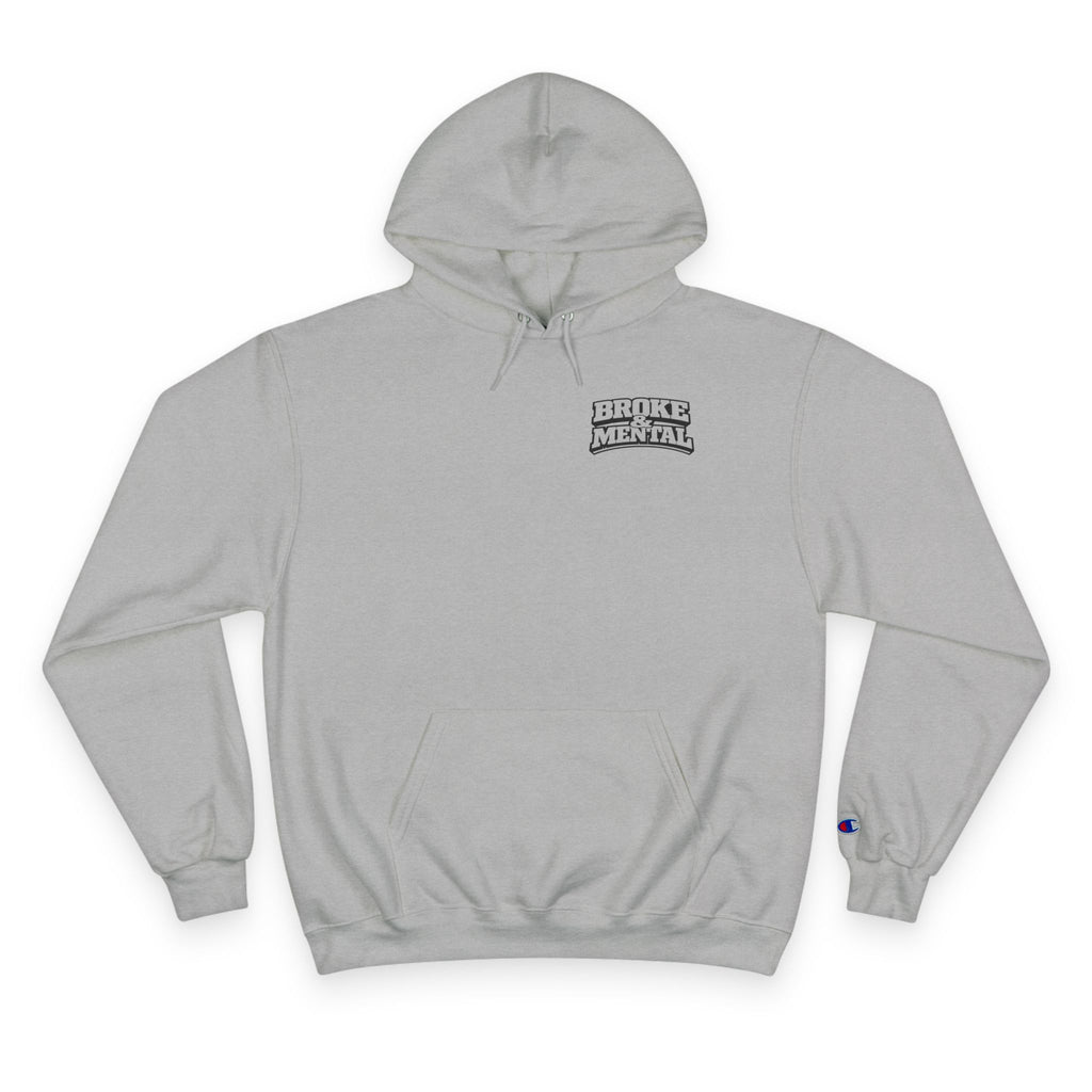 Broke and Mental Hoodie – Brain & Broken Heart Logo Pullover