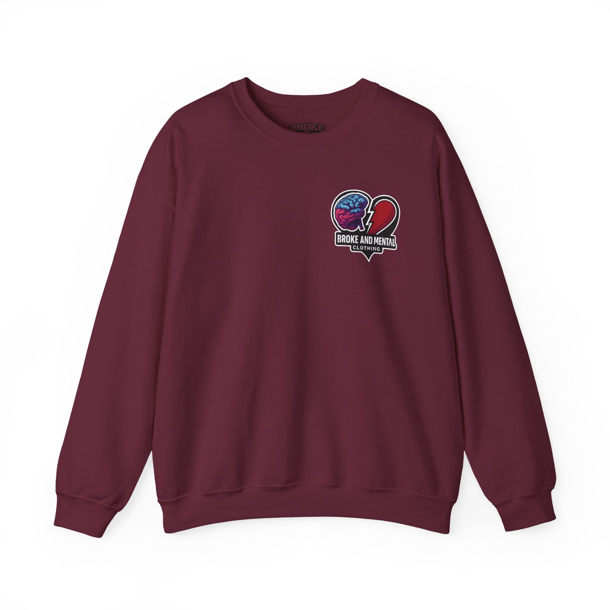 Heartbreak & Healing Crewneck Sweatshirt — Broken Heart Graphic Pullover