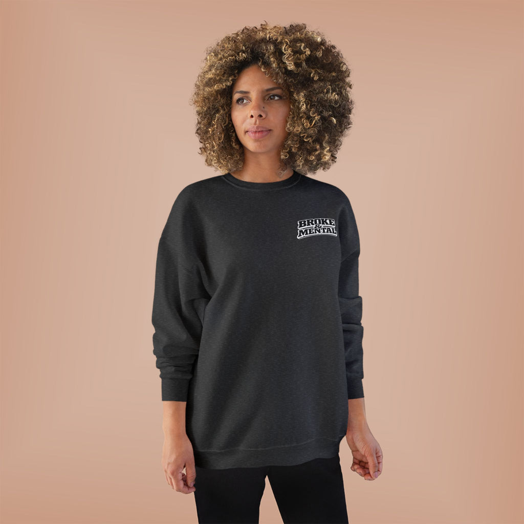 Broke & Mental Heart Logo Sweatshirt — Split Brain & Heart Graphic Crewneck