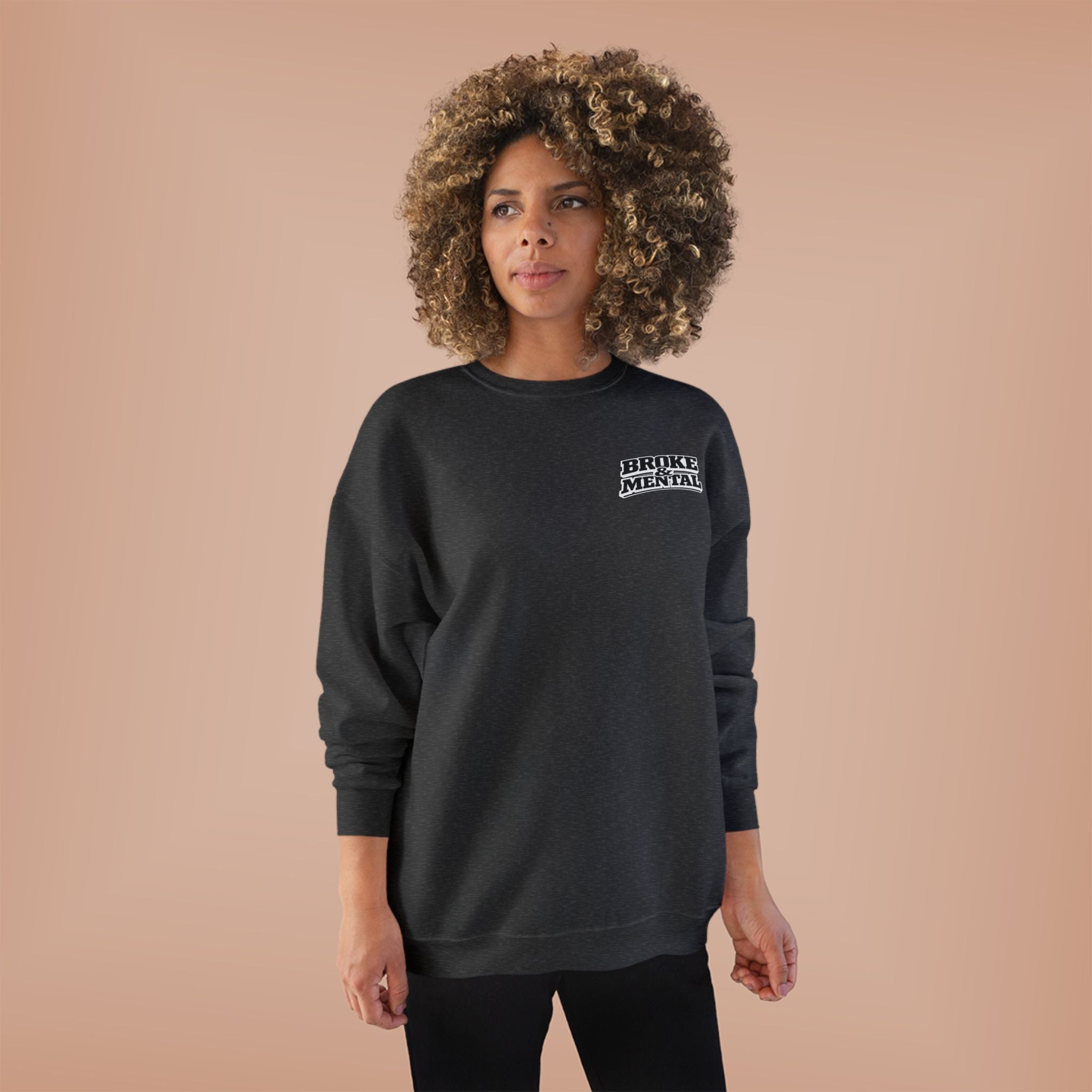 Broke & Mental Heart Logo Sweatshirt — Split Brain & Heart Graphic Crewneck