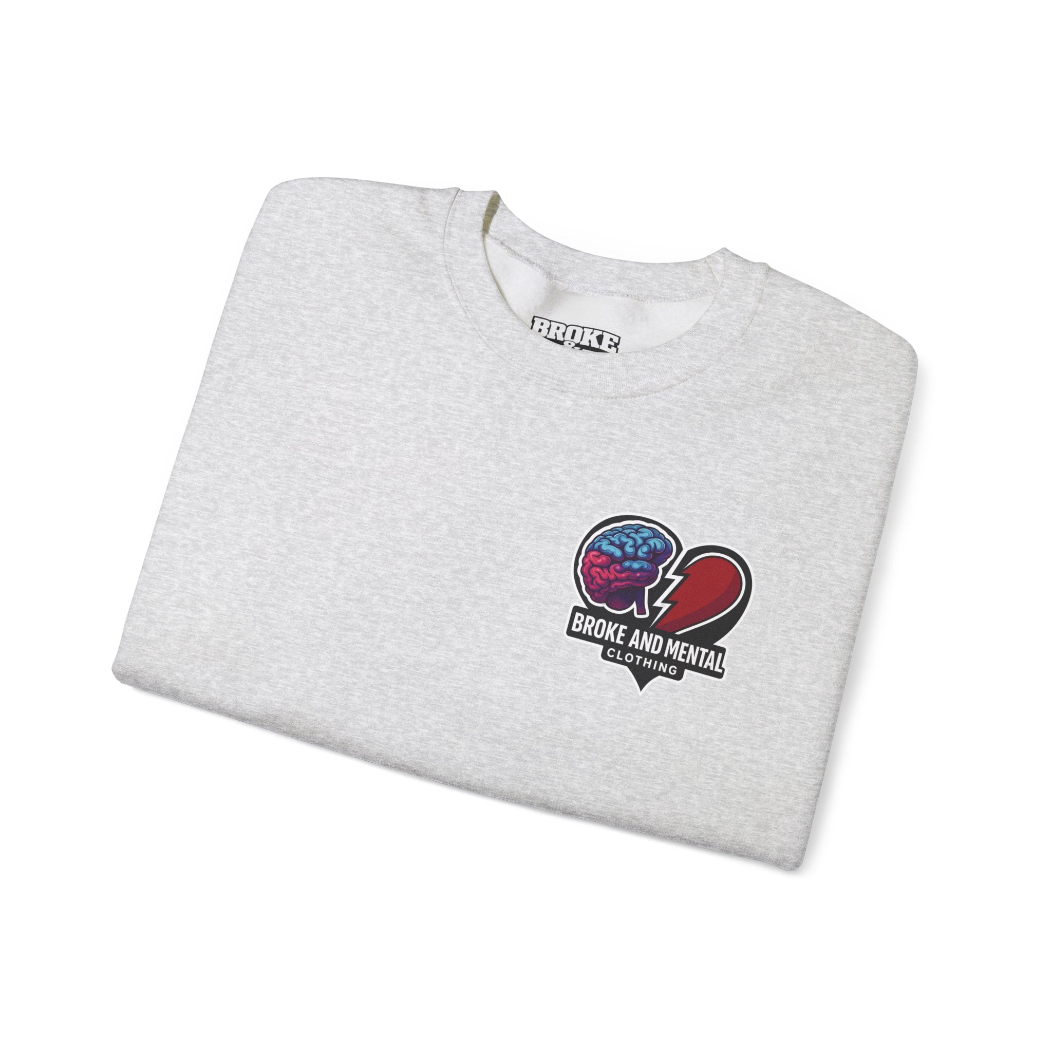 Heartbreak & Healing Crewneck Sweatshirt — Broken Heart Graphic Pullover