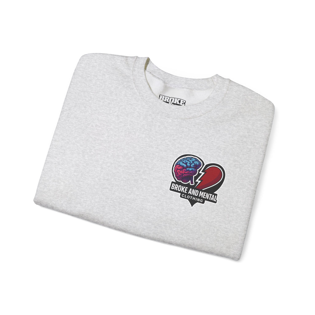 Heartbreak & Healing Crewneck Sweatshirt — Broken Heart Graphic Pullover