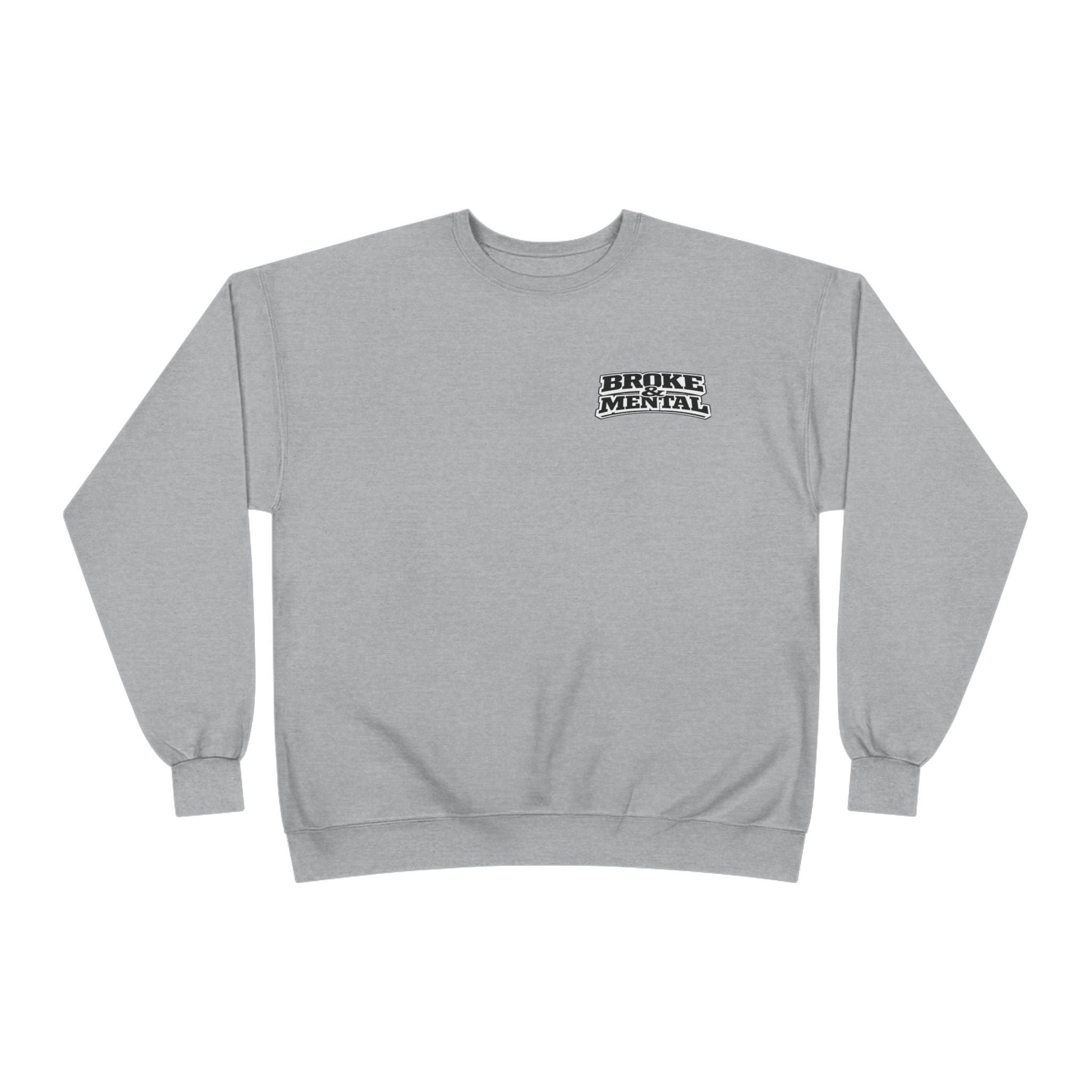 Broke & Mental Heart Logo Sweatshirt — Split Brain & Heart Graphic Crewneck