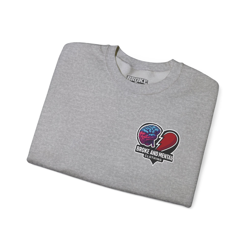 Heartbreak & Healing Crewneck Sweatshirt — Broken Heart Graphic Pullover